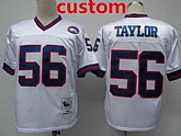 Men's New York Giants Custom White Throwback Jersey,baseball caps,new era cap wholesale,wholesale hats